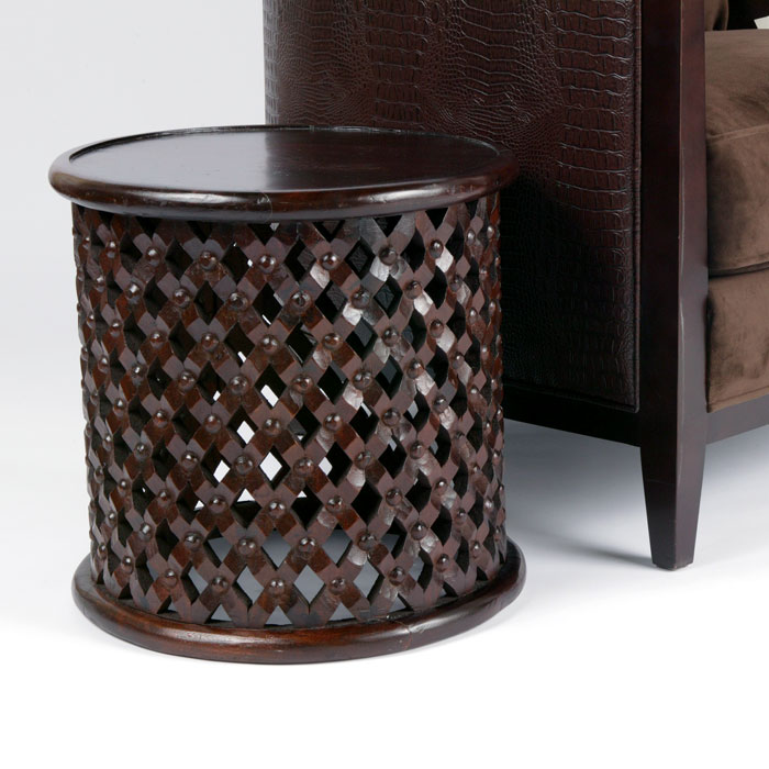 Dark brown Bamileke stool from Z Gallerie