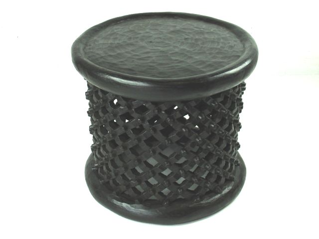Black Bamileke stool from Mecox Gardens