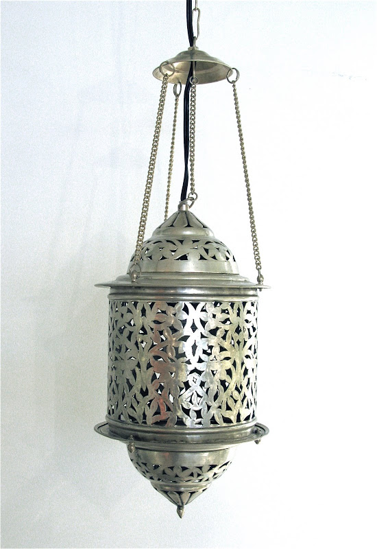 Silver plated Moroccan inspired lantern from Pieces