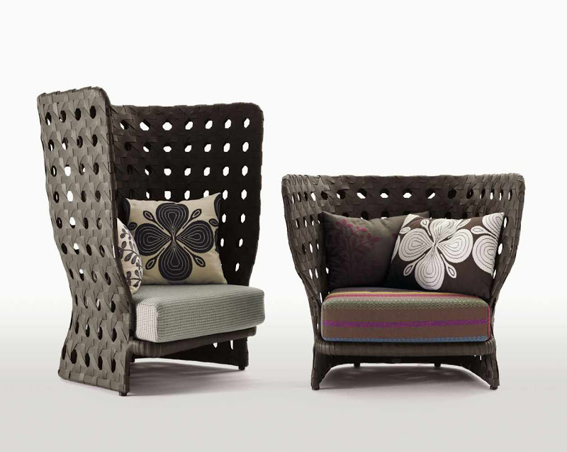 High and low back armchair from B&B Italia