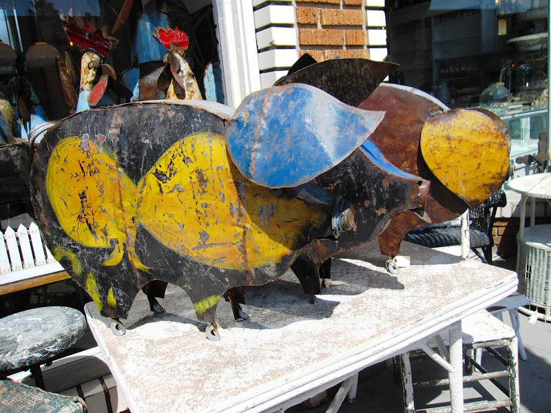 Metal pig from Bountiful Home