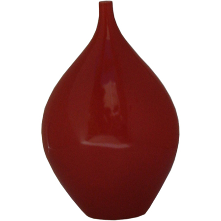 Red ceramic vase from Plush Home