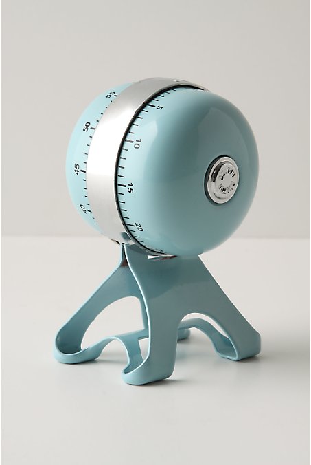 Vintage inspired stainless steel cooking timer from Anthropologie
