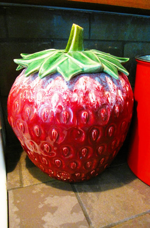 Antique strawberry McCoy jar
