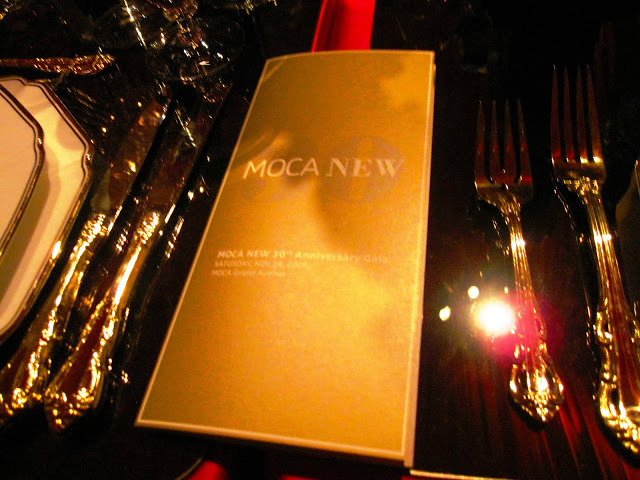 Table setting at MOCA's 30th anniversary party