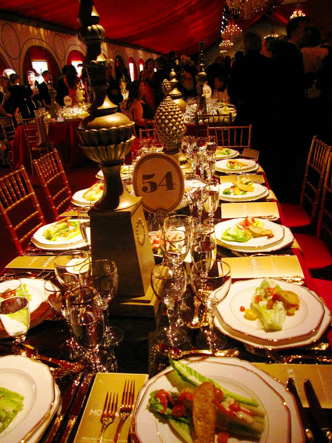 Table setting at MOCA's 30th anniversary party