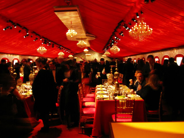 Dinner tent at MOCA's 30th anniversary party