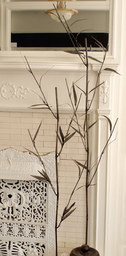 Decorative steel faux bamboo shoots from Kenneth Wingard
