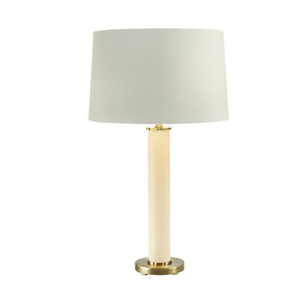 Brass and leather lamp from the Thomas Pheasant collection by Baker Furniture