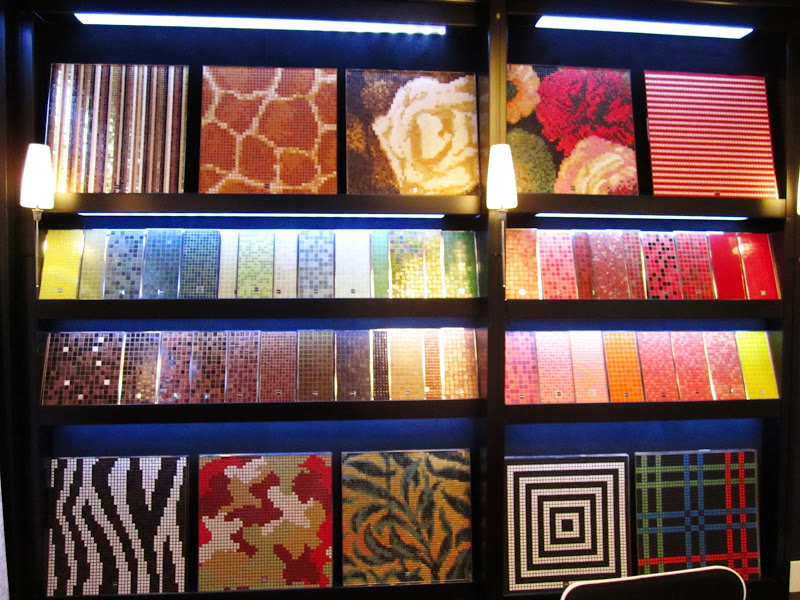 Bisazza glass mosaics in an array of designs and colors