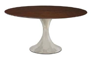 Round rosewood table from Mecox Gardens 