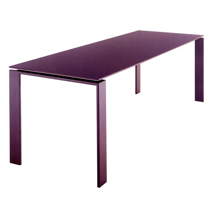 Purple aluminum dining table from Unica Home