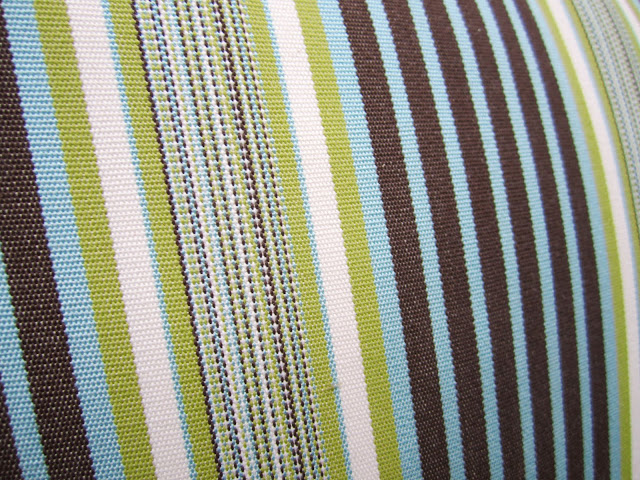 Close up of striped pillow