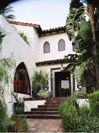 Exterior of Spanish style home in Los Feliz