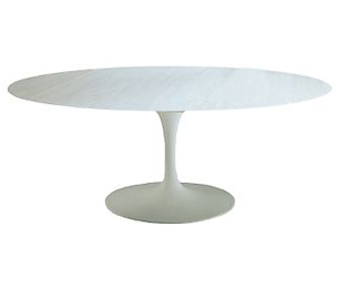 White oval tulip table from Conran