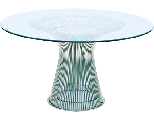 Steel and glass dining table from hive