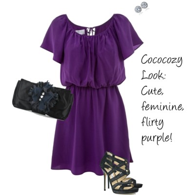 Cute, feminine and flirty purple look
