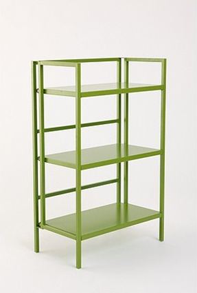 Green steel folding bookshelf from Urban Outfitters