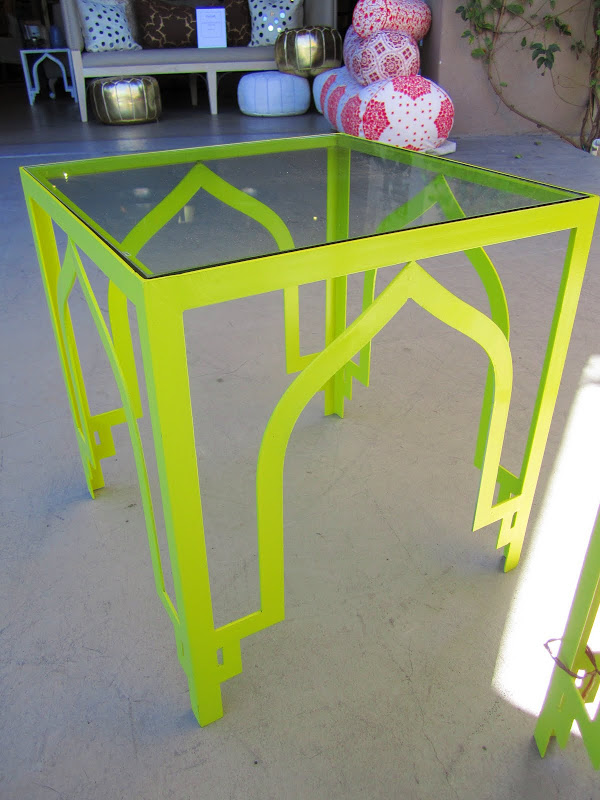 Lime green Casamidy Almidi Arch Side Table 