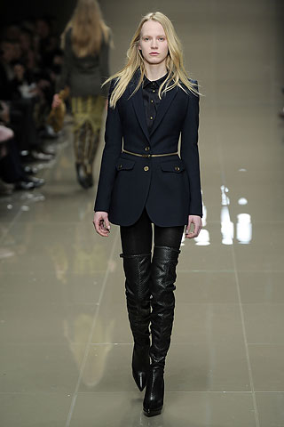 Model from Burberry Prorsum's 2010 Fall Ready-to-Wear runway show