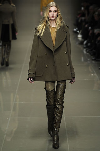 Model from Burberry Prorsum's 2010 Fall Ready-to-Wear runway show