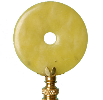 Round yellow finial from Hillary Thomas Designs