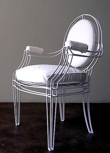 Metal Louis XIV chair