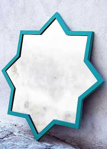 Star mirror in turquoise