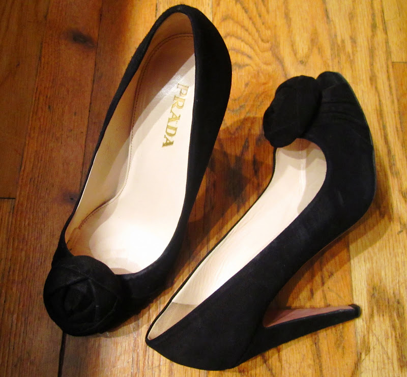 Black Prada heels