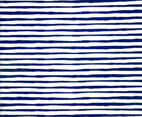 blue and white horizontal cotton upholstery fabric from Rubie Green
