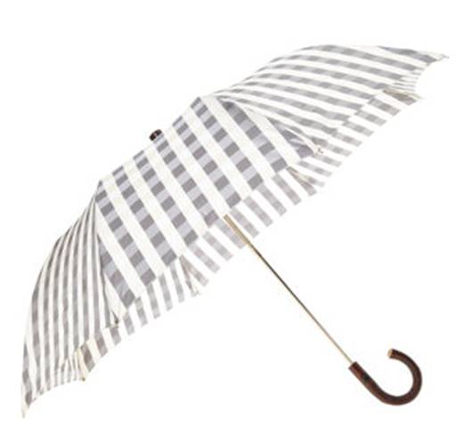Brown and white gingham umbrella from Buffalo Check Umbrella