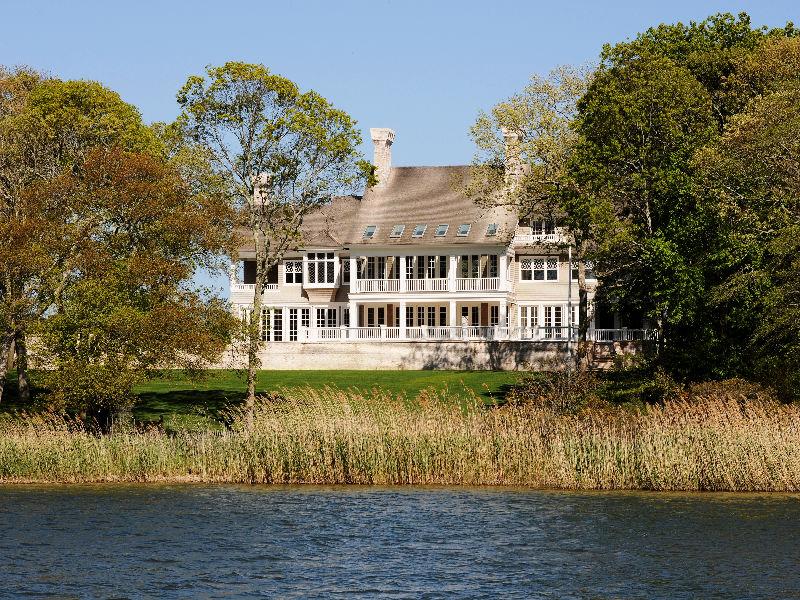 exterior of a mansion in East Hamptons