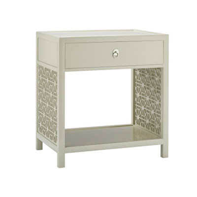 Lattice bedside table from Baker with one drawer