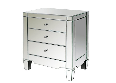 3 drawer mirrored side table or nightstand from Tonic Home