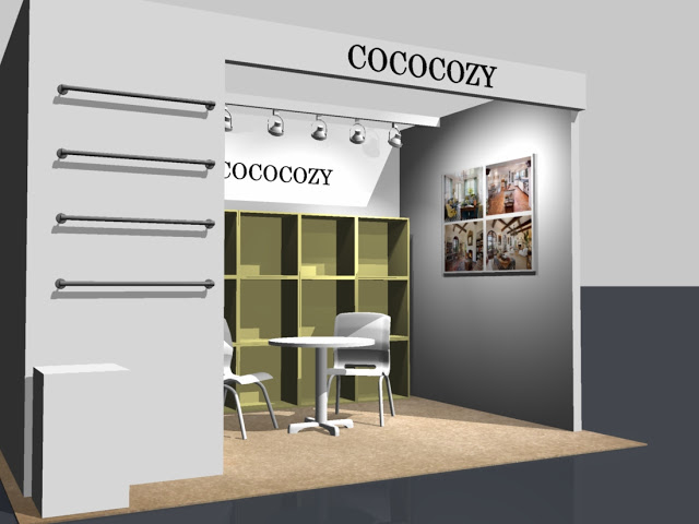 3D rendering of the COCOCOZY booth for the New York International Gift Fair