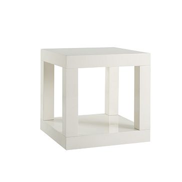 White Parsons Cube Side Table from West Elm