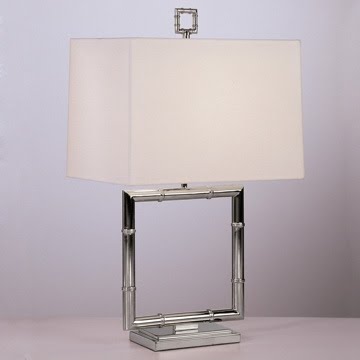 Square Nickel Table Lamp by Jonathan Adler