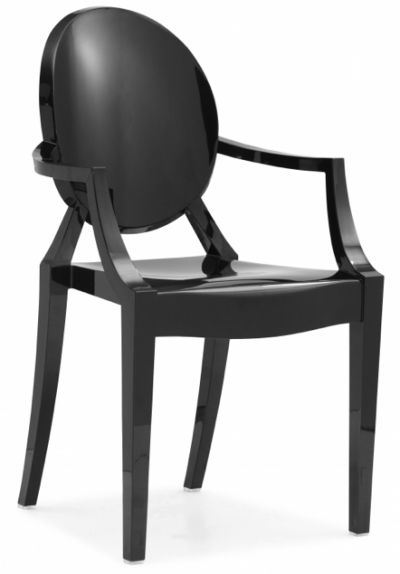 Black acrylic armchair