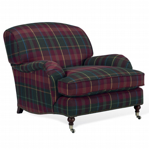 Plaid upholstered armchair from Ralph Lauren Home