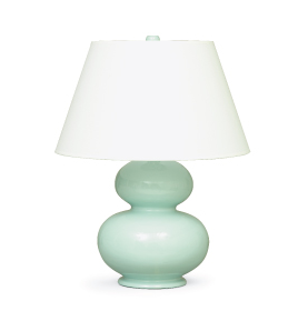 Curvy light blue table lamp from Mitchell Gold + Bob Williams