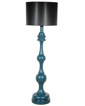 Turned Wood & Lacquer Floor Lamp from Nickey Kehoe