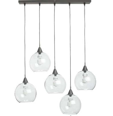 Five glass globe pendant lights from cb2