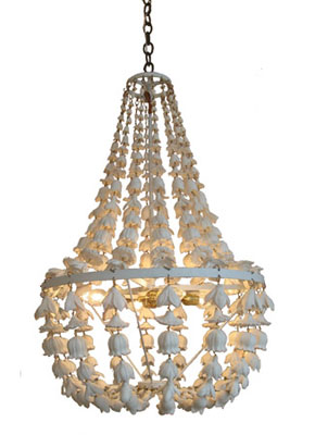 Floral cast resin chandelier from Maison Luxe