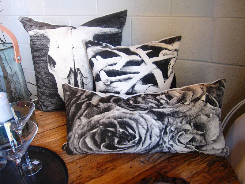 Decorative hemp screen printed pillows